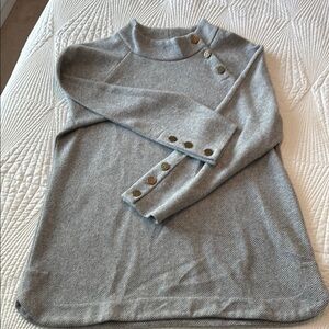 Soft Surroundings Heather Gray Buttoned Tunic